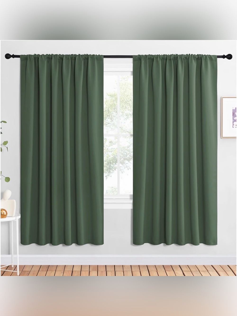 Dark Sage Blackout Curtain 70” x 63”